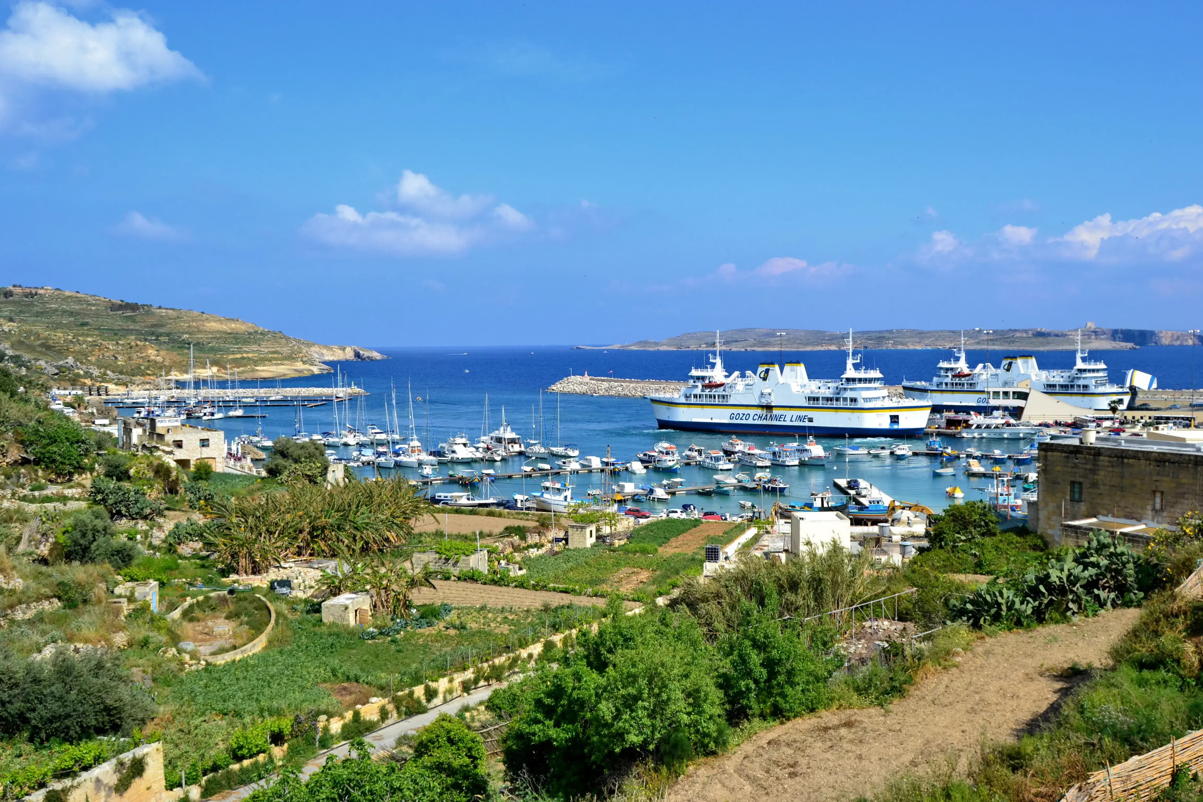 Mġarr Harbour, the starting point of the Gozo Sightseeing tour